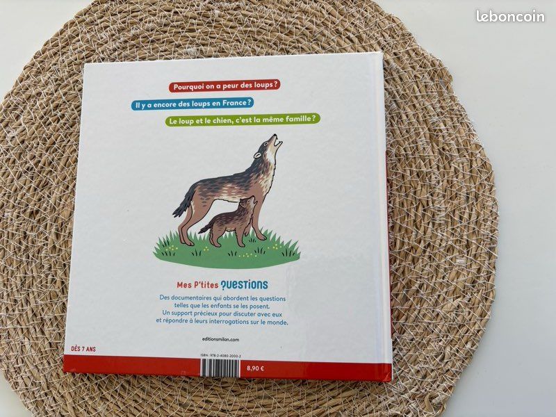 Livre 📕 mes p’tites questions, dès 7 ans, les loups, pages glacées, excellent état (image 2)