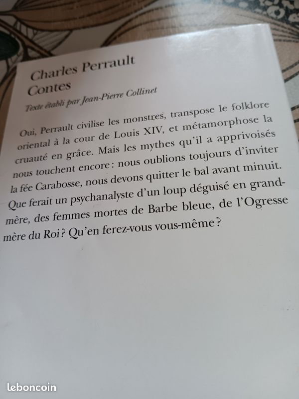 Livre Contes Perrault Folio Classique (image 2)