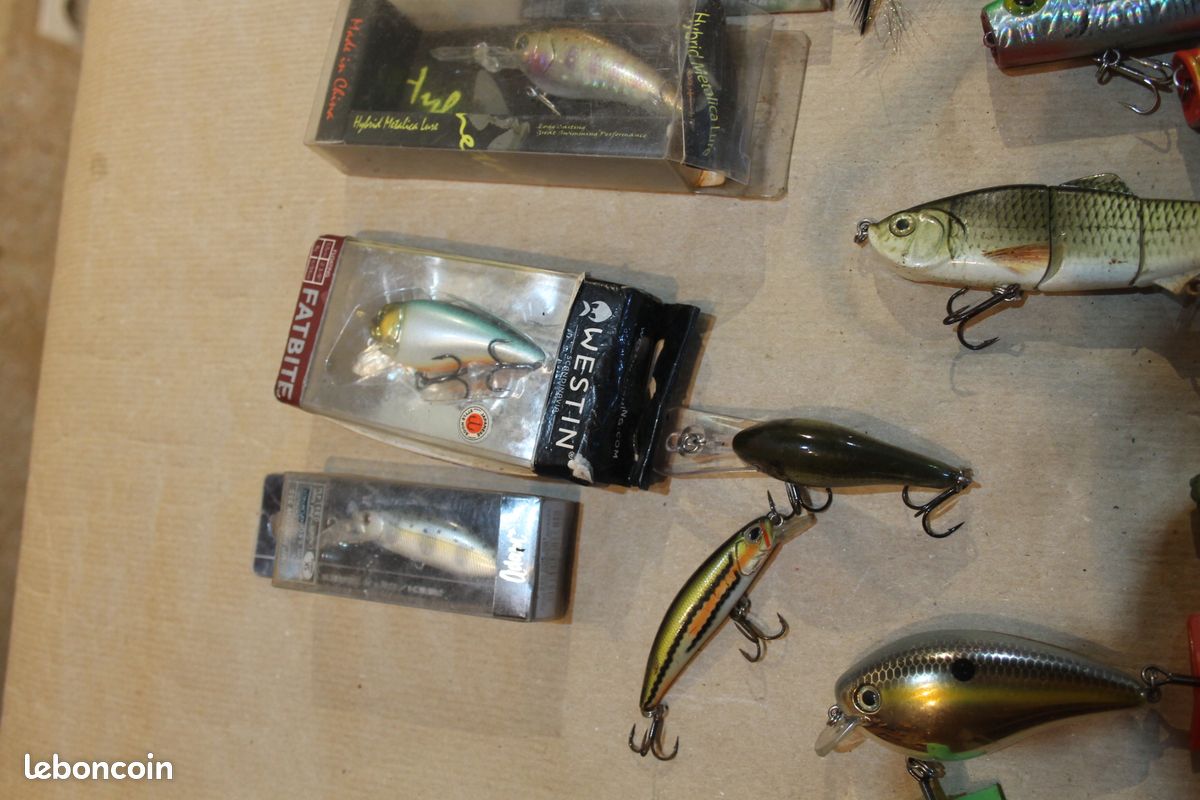 Meliaen Lot de 5 leurres de pêche artificiels en métal, coulants et à