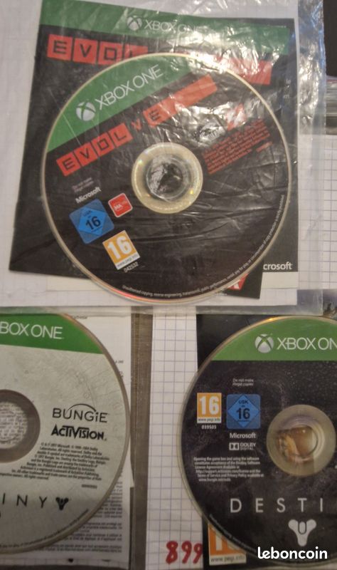 Destiny 1 & 2 Evolve Xbox One sans boites (image 3)
