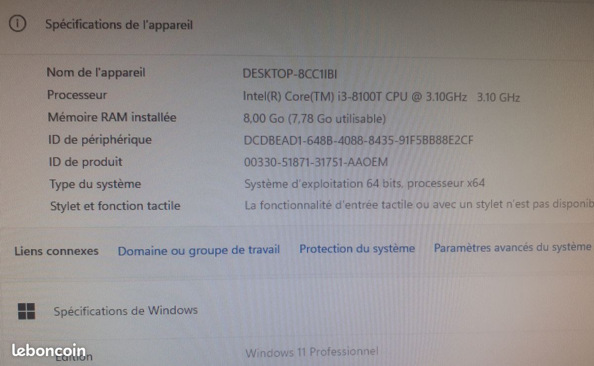 Mini hp elitebook, wifi, bluetooth,windowos 11 pro, pack office (image 2)