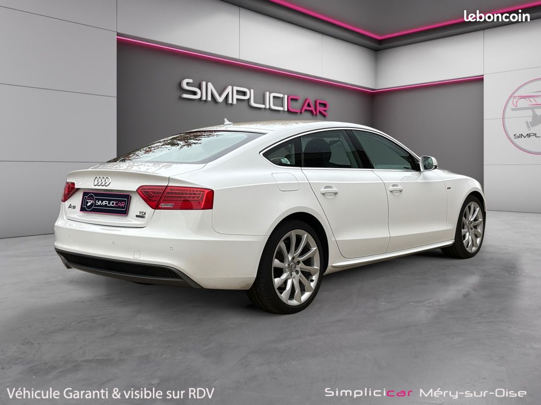 AUDI A5 (2) SPORTBACK 2.0 TDI 190 S LINE QUATTRO S TRONIC 190Ch Garantie 12 mois TRÉS BON ÉTAT SUIVI AUDI (image 3)