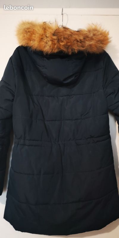 Parka Cyrillus Avec Capuche Amovible - Taille 14 Ans / 164 Cm - Gris Anthracite - Neuf Avec étiquettes