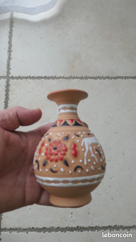 Petit vase grec joueur de lyre et danseuse - Décoration