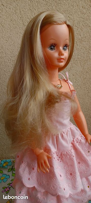 Poupée Cathie De Bella Vintage 48cm - Années 1970/80 - Robe à Fleurs Et Collant