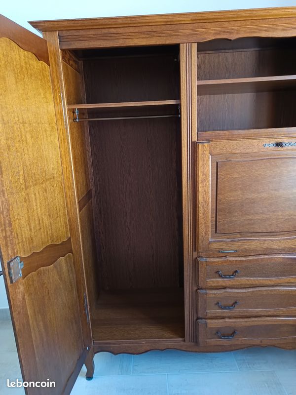 Armoire en bois avec son secrétaire intégré (image 9)