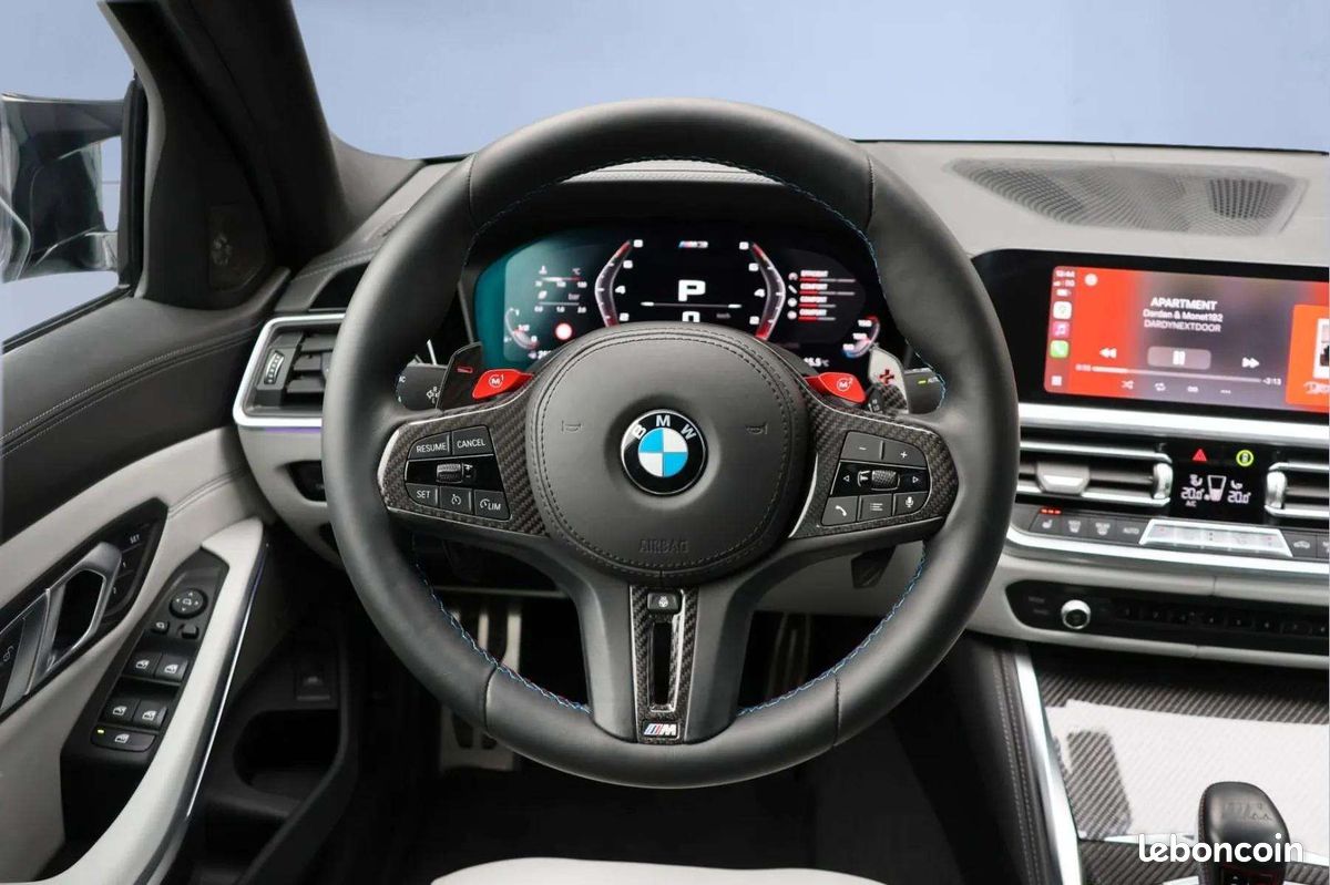 BMW M3 Competition 510 ch * Carbone Extérieur * Laserlight * Harman Kardon * HUD * Brooklyn Grey (image 15)