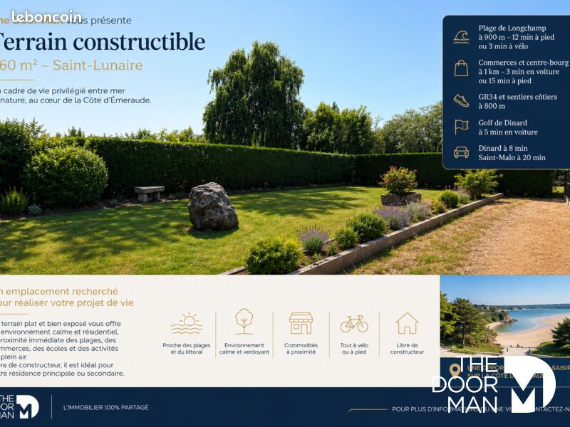 Terrain 660 m² Saint Lunaire · à Saint-Lunaire · 355 000 €