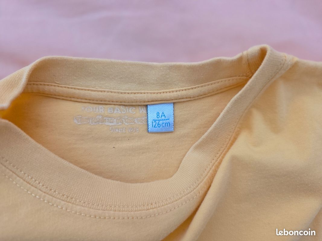 T-shirt jaune garçon 8 ans (image 3)