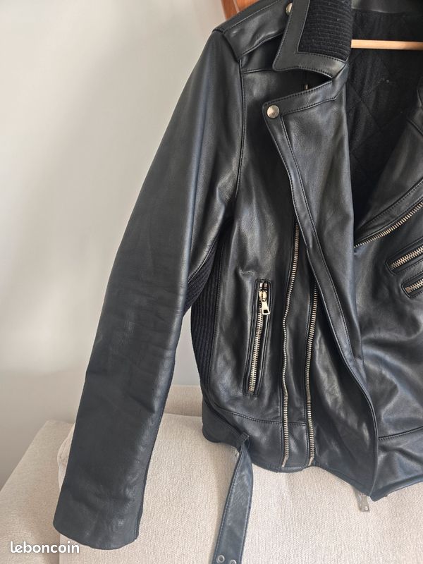 Veste en cuir Balmain (image 4)