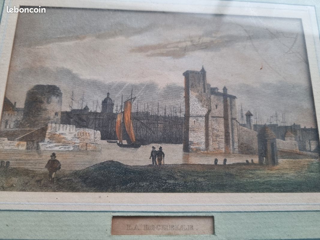 Tableaux gravures La Rochelle, Angoulême, Saintes et Rochefoucauld (image 5)