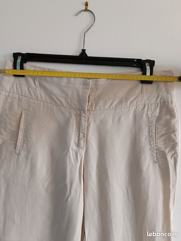 Pantalon léger beige femme (image 9)
