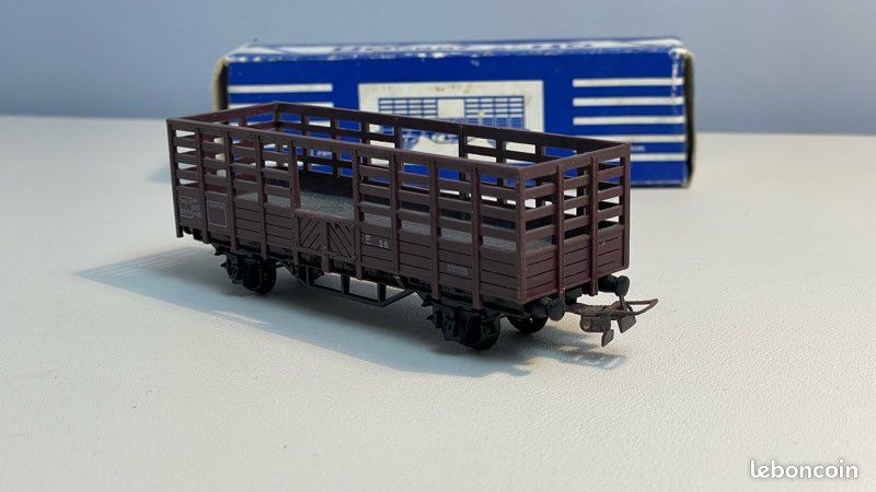 Lot Train Miniature Hornby - Wagon Foudre + Wagon Baché + Wagon Tombereau Avec Vigie + 1 Voiture 1S - Occasion Bon état