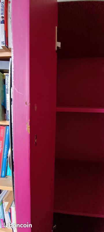 Armoire lingère rose et argentée motif papillons Maisons du Monde (image 3)