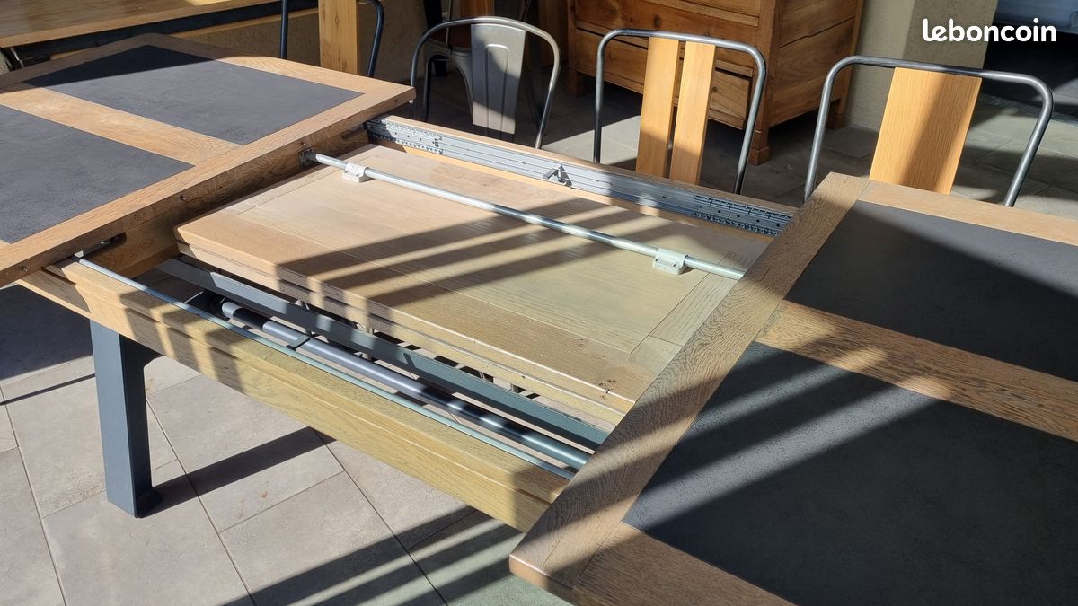 Table Céramique Acier Bois (image 3)