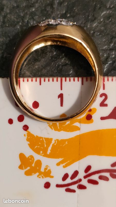 Bague Vintage Plaquée Or - Taille 55, élégance Intemporelle Homme
