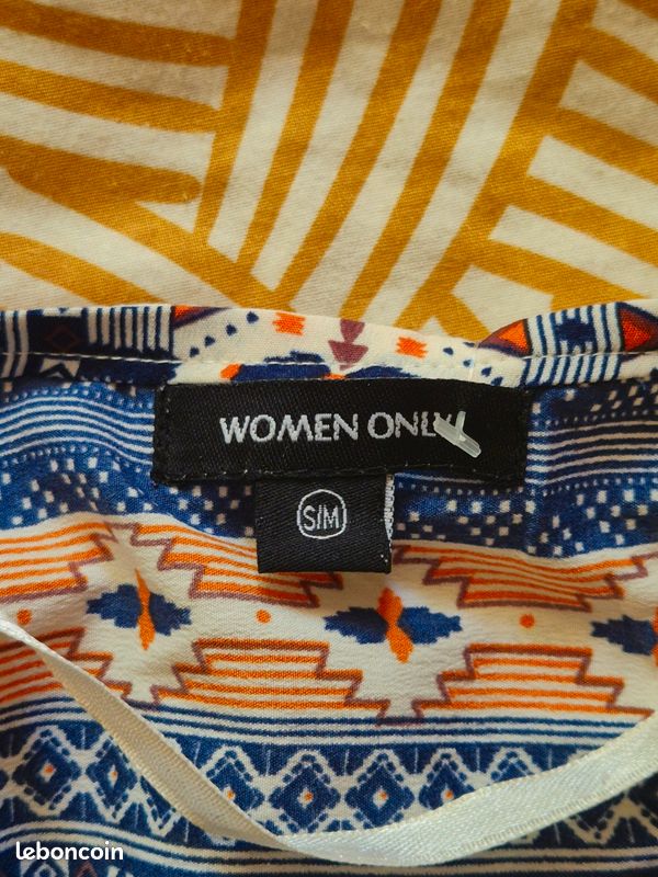 Blouse ethnique bohème légère taille marquée (image 5)