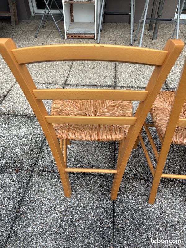 Vend lot de 4 chaises en paille (image 6)