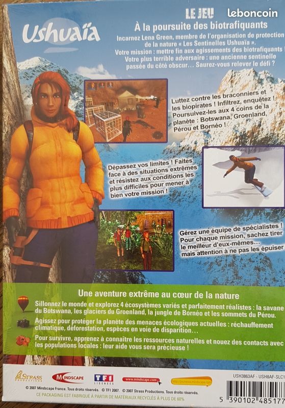 Jeu PC USHUAIA – À La Poursuite Des Biotrafiquants – Neuf Sous Cellophane – PEGI 3