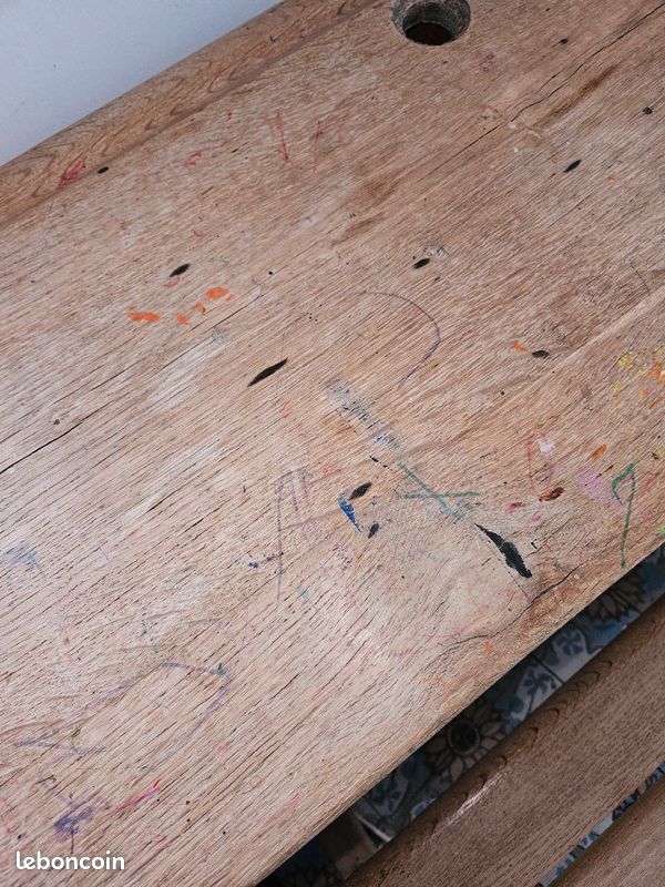 Bureau écolier en bois (image 4)