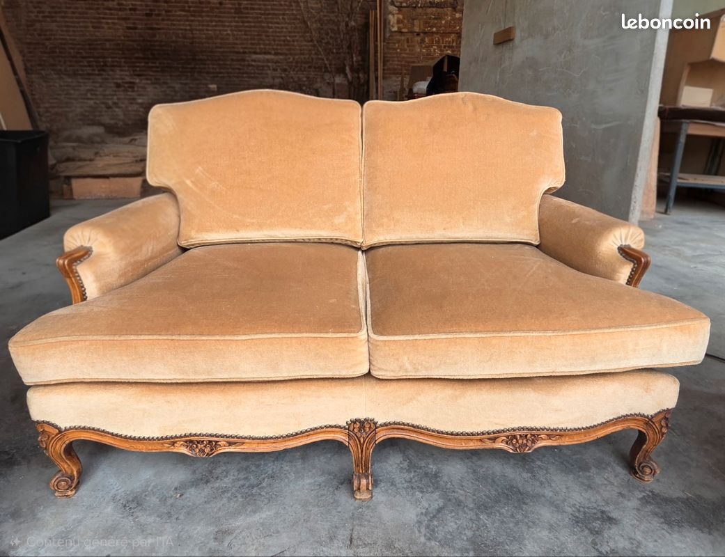 Canapé + fauteuils Louis XV (image 1)