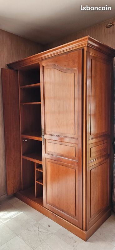 Grand meuble bureau / secrétaire en bois massif avec rangements (image 8)