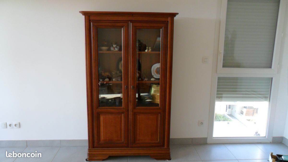 Vitrine merisier massif (image 1)