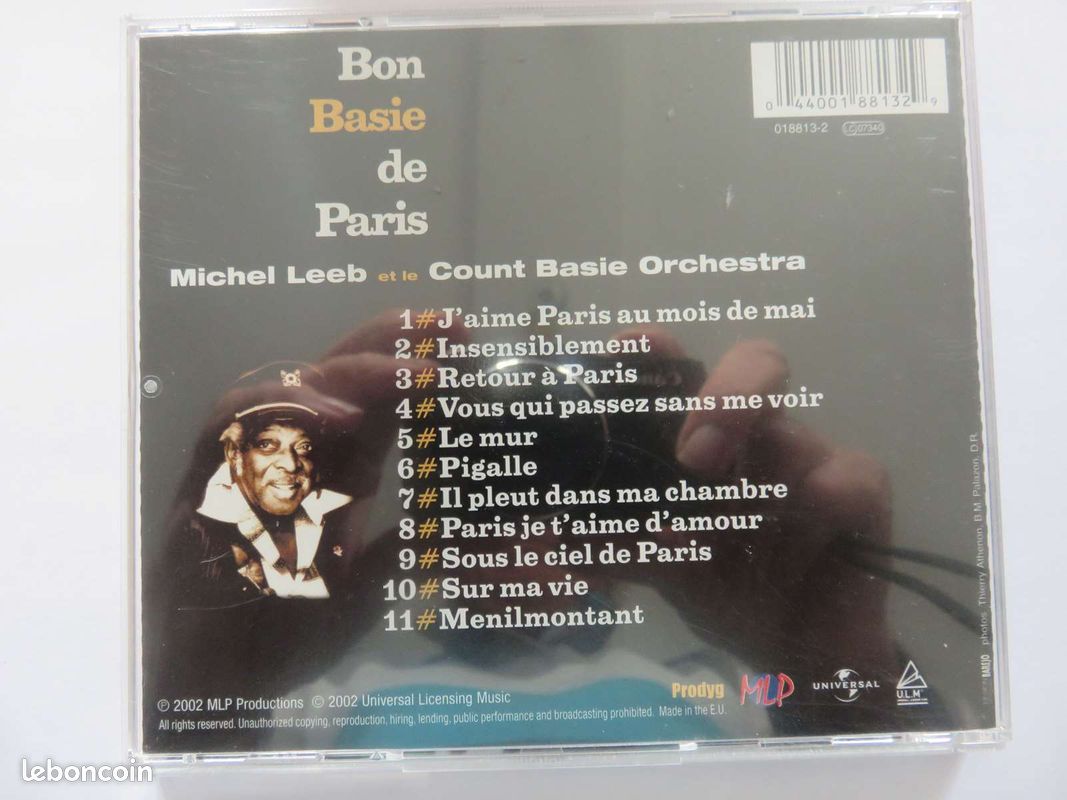 CD Michel Leeb - Bon Basie de Paris 11 titres - frais d'envoi 2,75 euros (image 2)