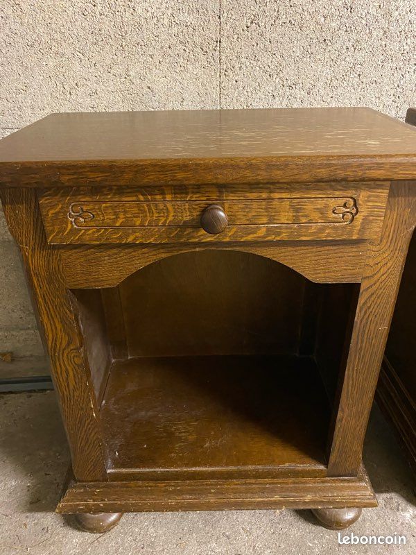 2 tables de chevet en chêne (image 1)
