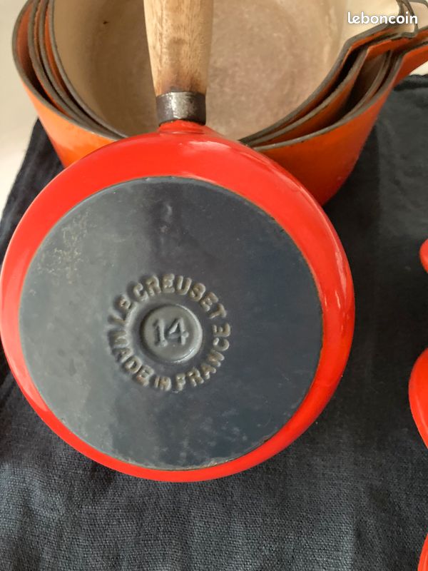 Set Casseroles en fonte émaillée COUSANCES Le creuset vintage