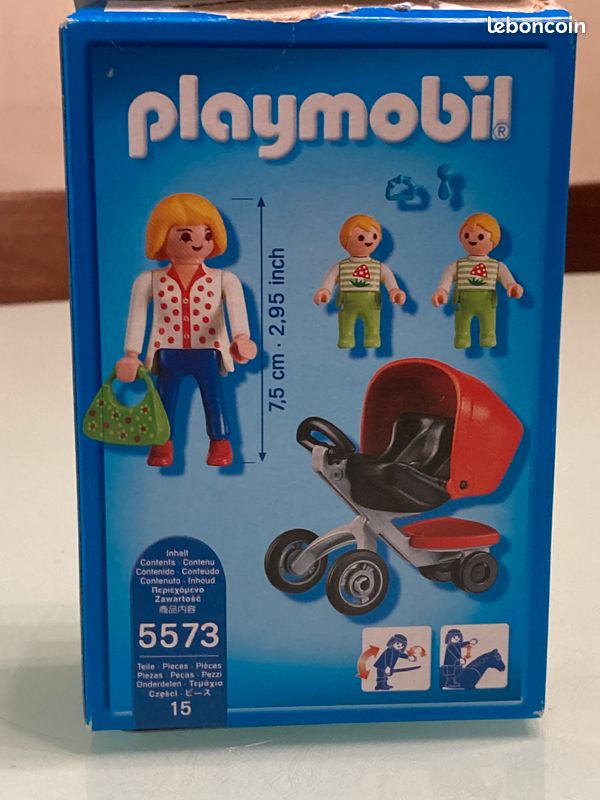 Playmobil 5573 - Maman avec jumeaux et landau - 2014 (image 4)