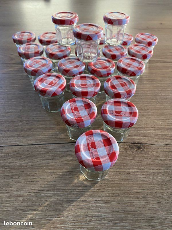 MamboCat Lot De 6 Bocaux En Verre Avec Couvercle Rouge Et