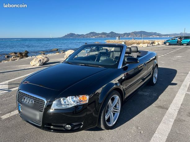 Audi A4 Cabriolet 1/18 Par Welly - Bleu Métal - Portières Et Capot Ouvrants