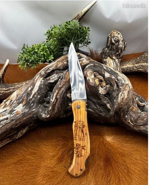 Couteau Pliant Vintage Aitor – 8 Lames, Manche En Cerf – Années 90