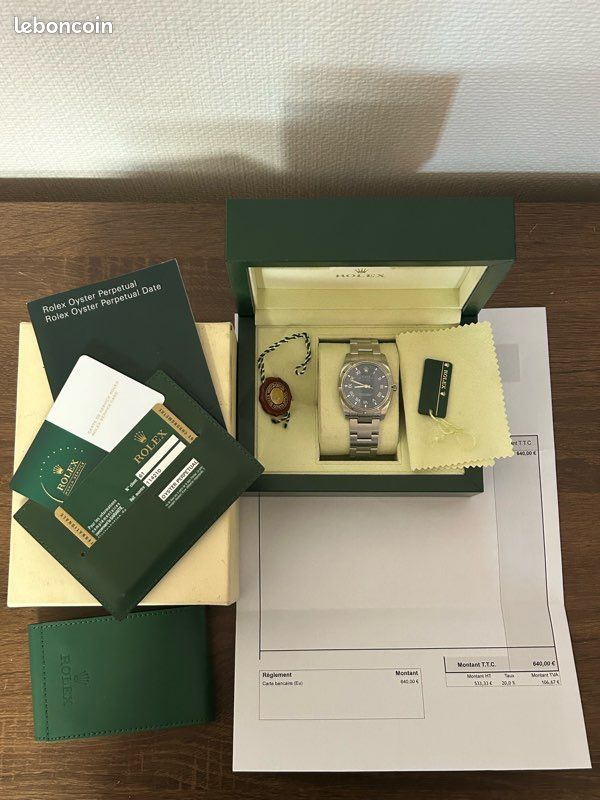 Rolex Air King 114210 34mm fond bleu (image 1)