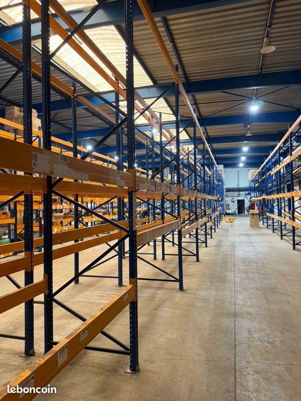 Rayonnage à palettes Racking industriel lourd Rack à palette Échelles bleues et lisses oranges (image 4)