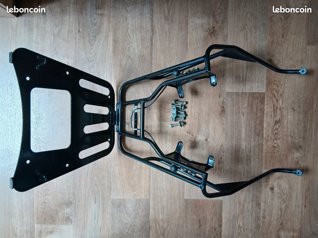Support métal noir Top Case/ caisse à pizza compatible avec Scooter Vastro Seed e (image 2)