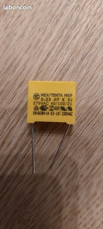 Condensateur 0.33uf 275vac (image 1)