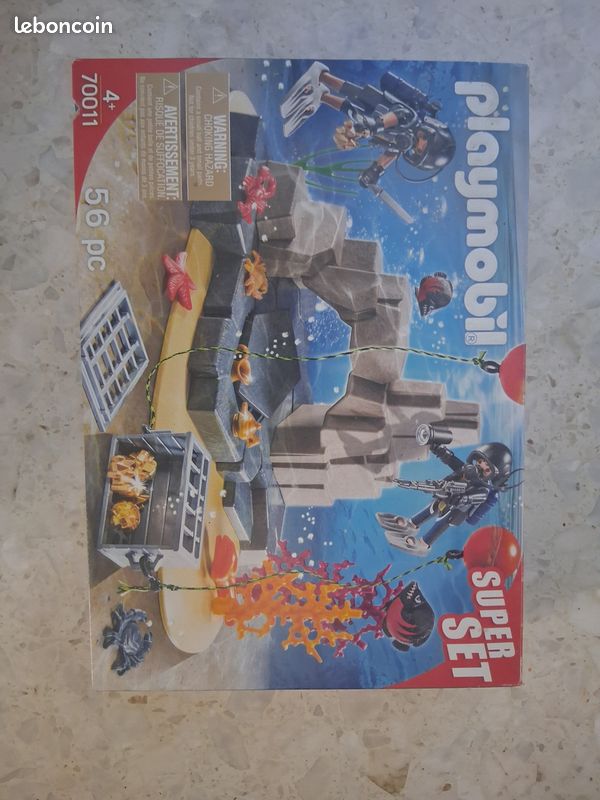 PLAYMOBIL EXPLORATEUR AVEC cloche de plongée sous-marine n°4478