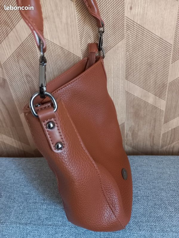 Sac à main / Sac portée épaule David Jones marron cognac (image 11)