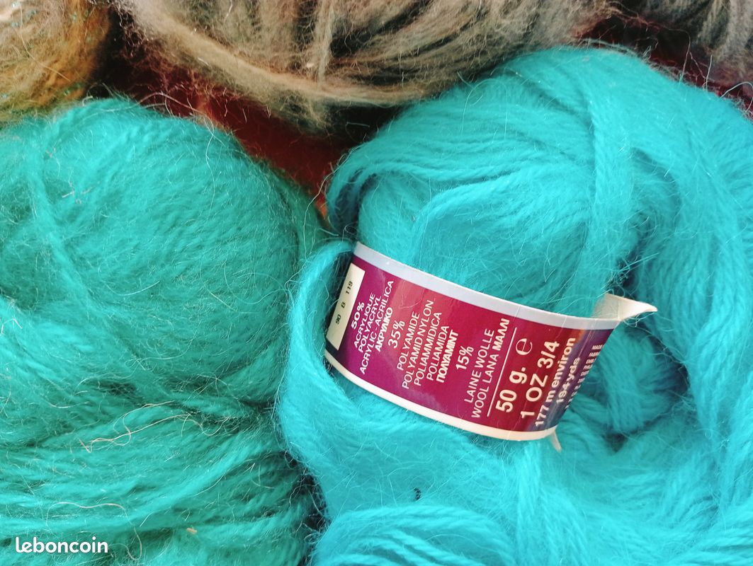 Lot pelotes laine mohair (image 6)