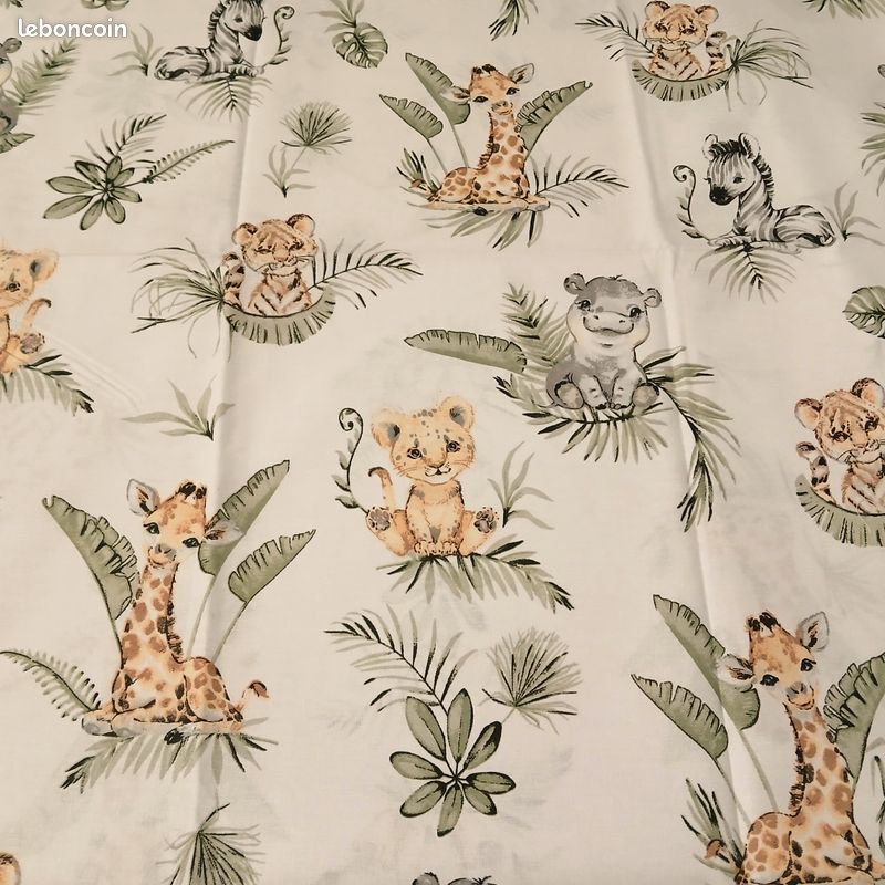 Tissu 100% Coton Imprimé Léopard - Largeur 60 Pouces (environ 152 Cm) - Par Mètre - Neuf Pour Artisanat