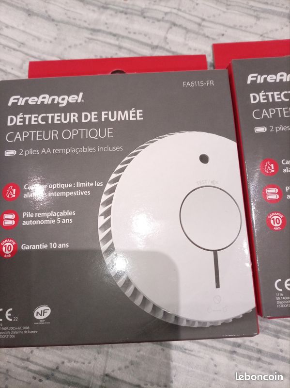 Fire Angel ST-622-DET Q-Label Détecteur de fumée avec pile longue durée de vie de 10 ans, Thermoptek P-Line