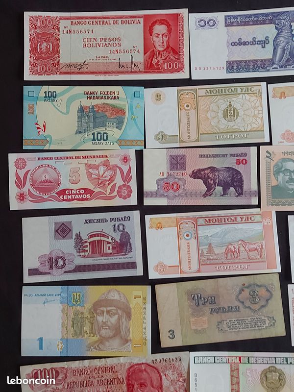 L8 28 billets du monde 26 UNC 2 ayant circulés (image 3)