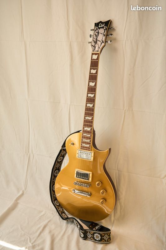 Guitare électrique ESP LTD EC-256 Vintage Gold + sangle (image 1)