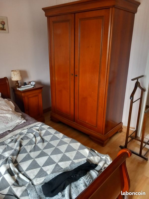 Chambre a coucher - Lit Armoire Commode 2 chevets (image 2)