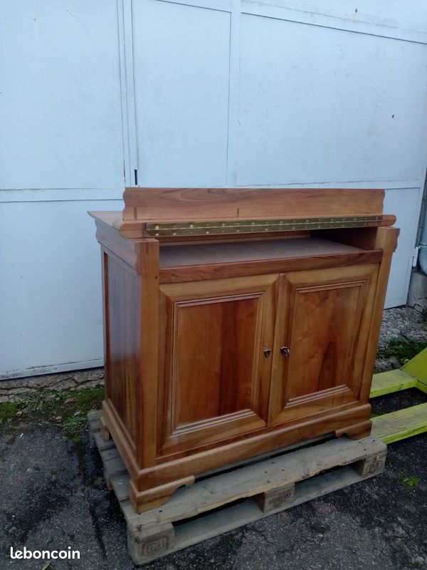 Meuble TV bas/buffet bois Louis Philippe (image 2)