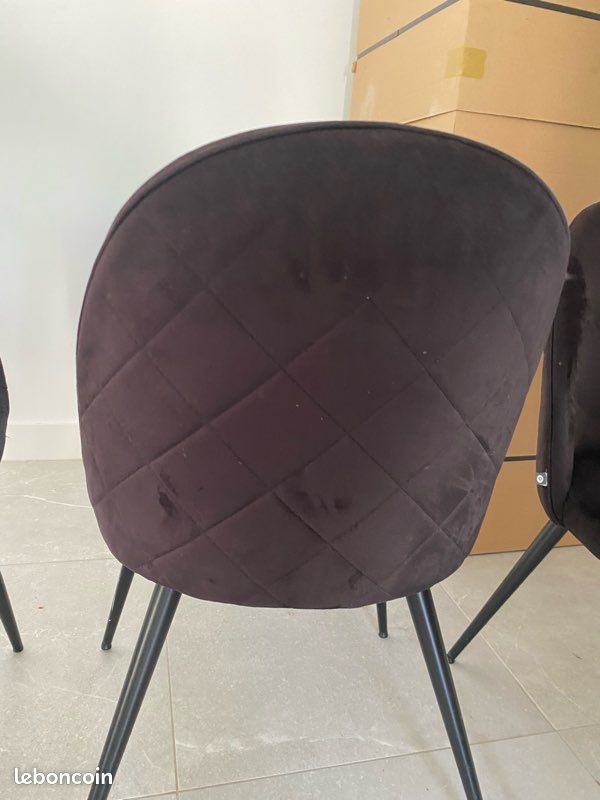 Lot de 4 chaises noires atmosphera (image 3)