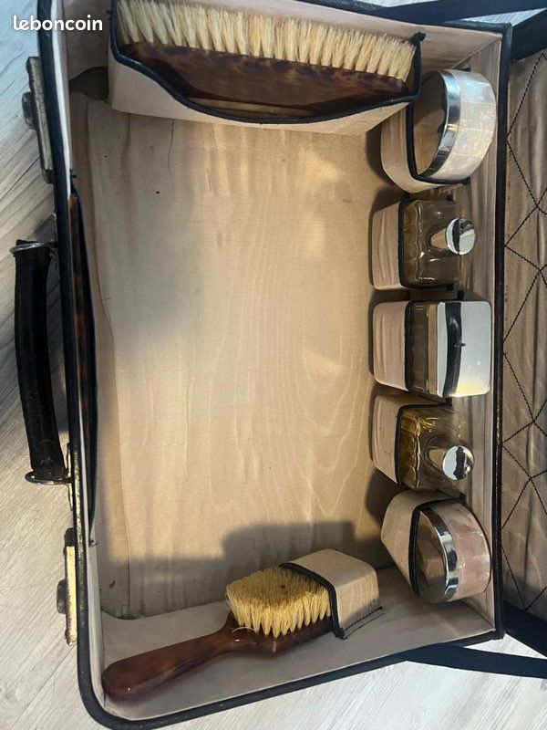 Valise de toilette vintage antiquités (image 3)