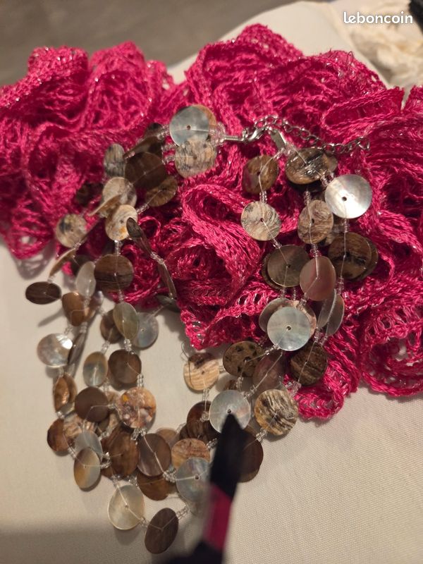 Collier ras de cou 37 cm nacré (image 2)